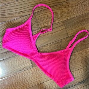 Aerie Neon Pink Bikini Top